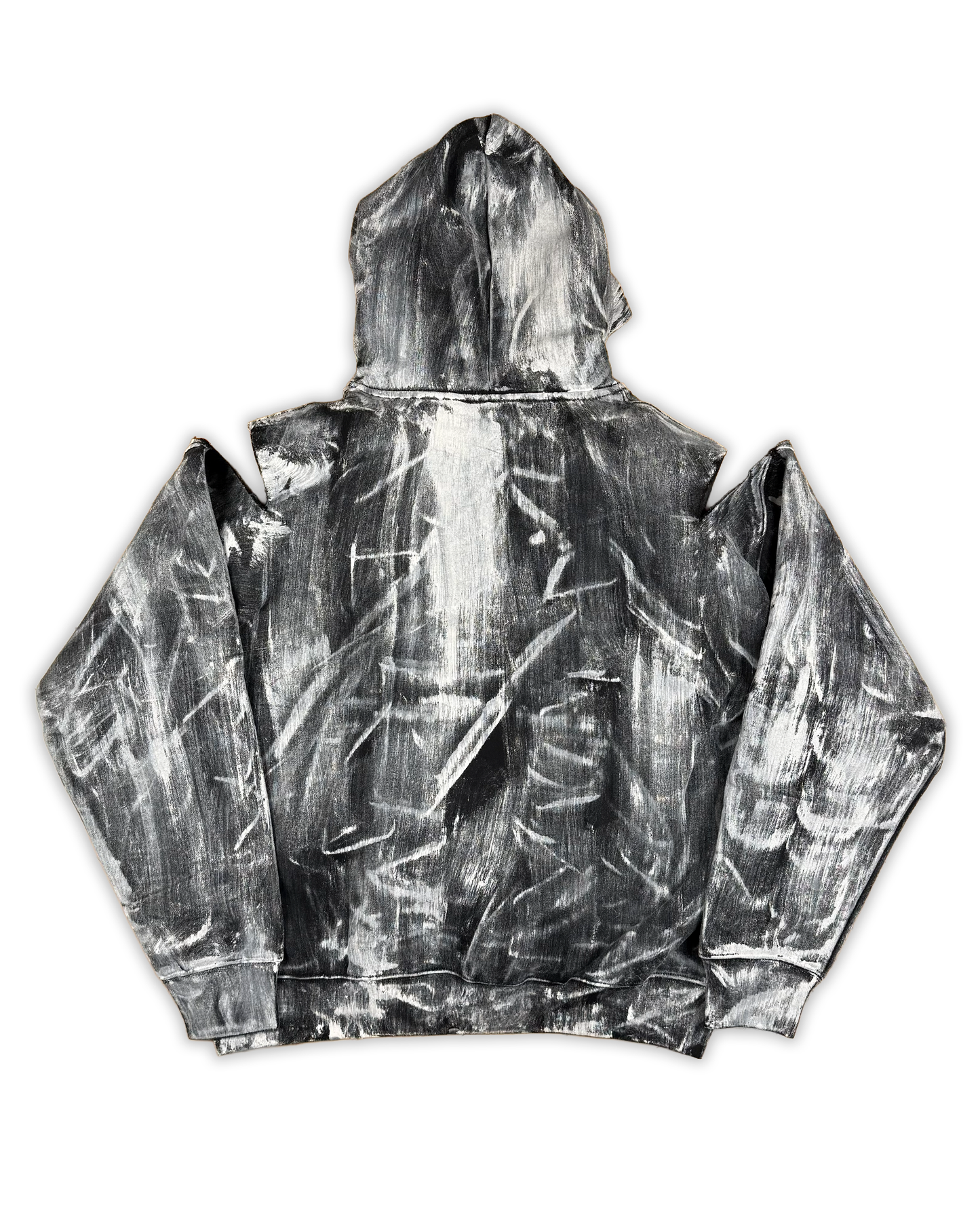SHOULDER PADS PAINTED HOODIE