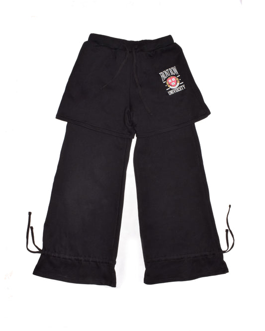 DOUBLE PANT COLLEGE BLACK SWEATPANT