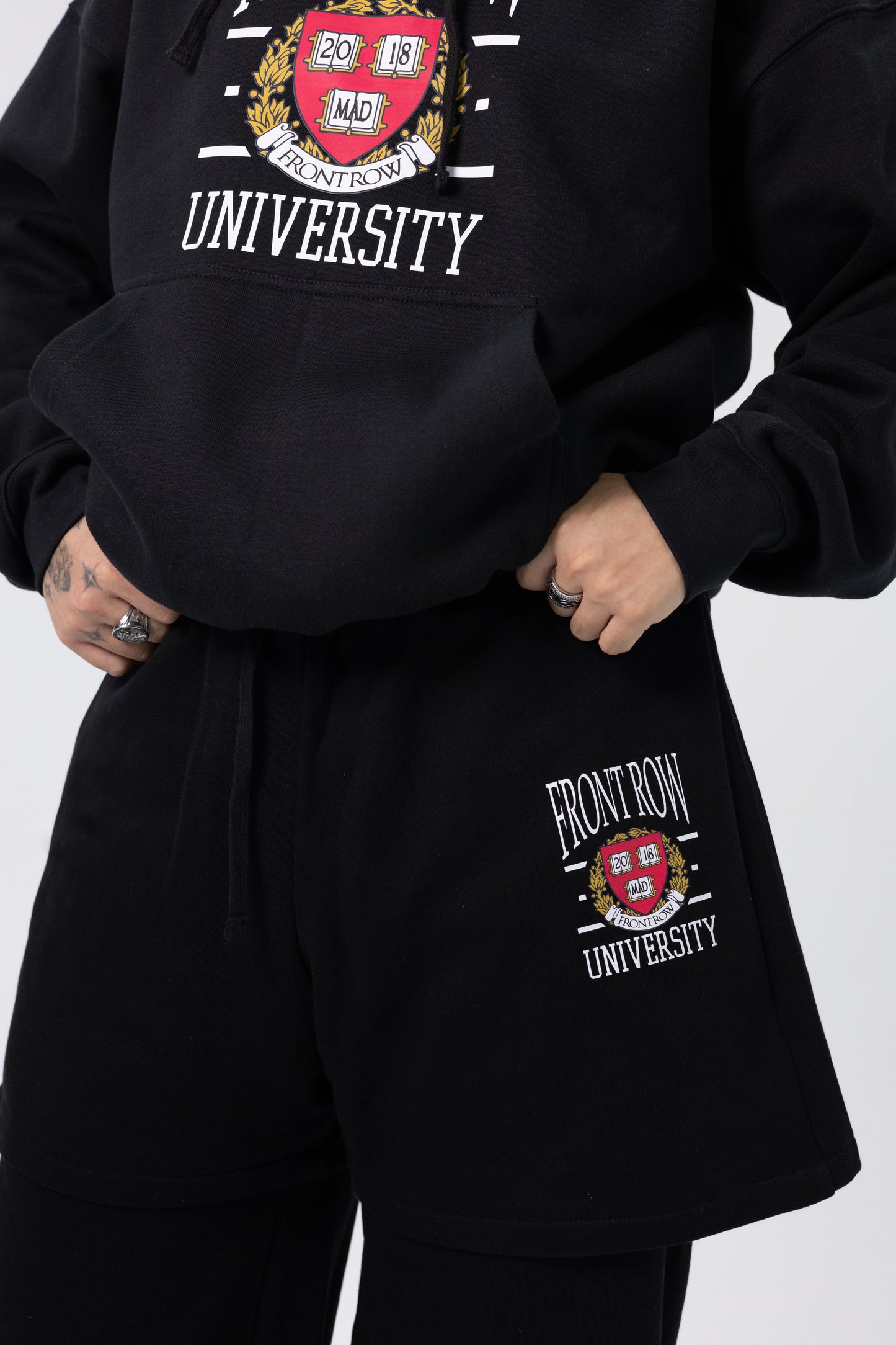 DOUBLE PANT COLLEGE BLACK SWEATPANT