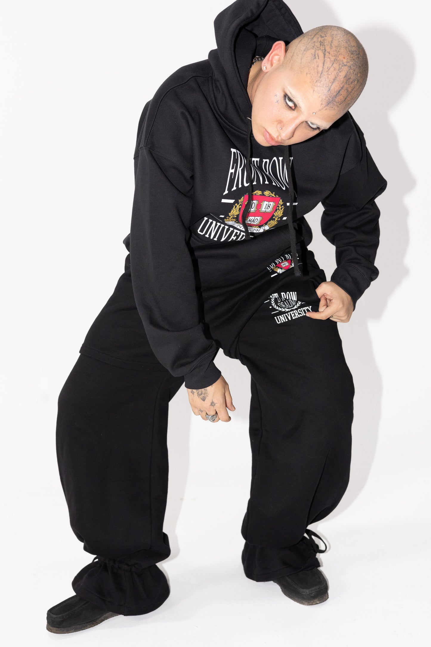DOUBLE PANT COLLEGE BLACK SWEATPANT