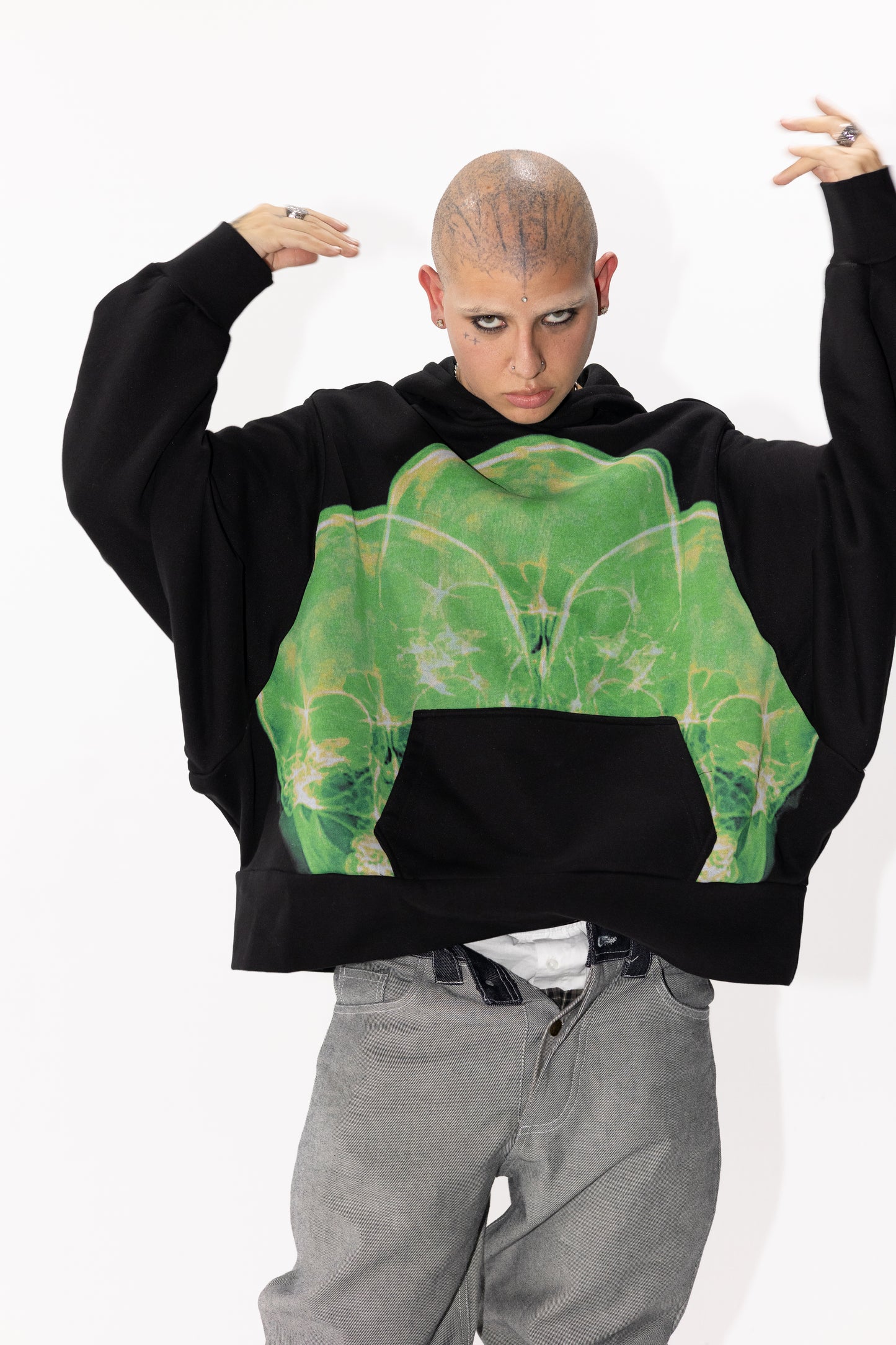 SKULL X-RAY OVERSIZED HOODIE