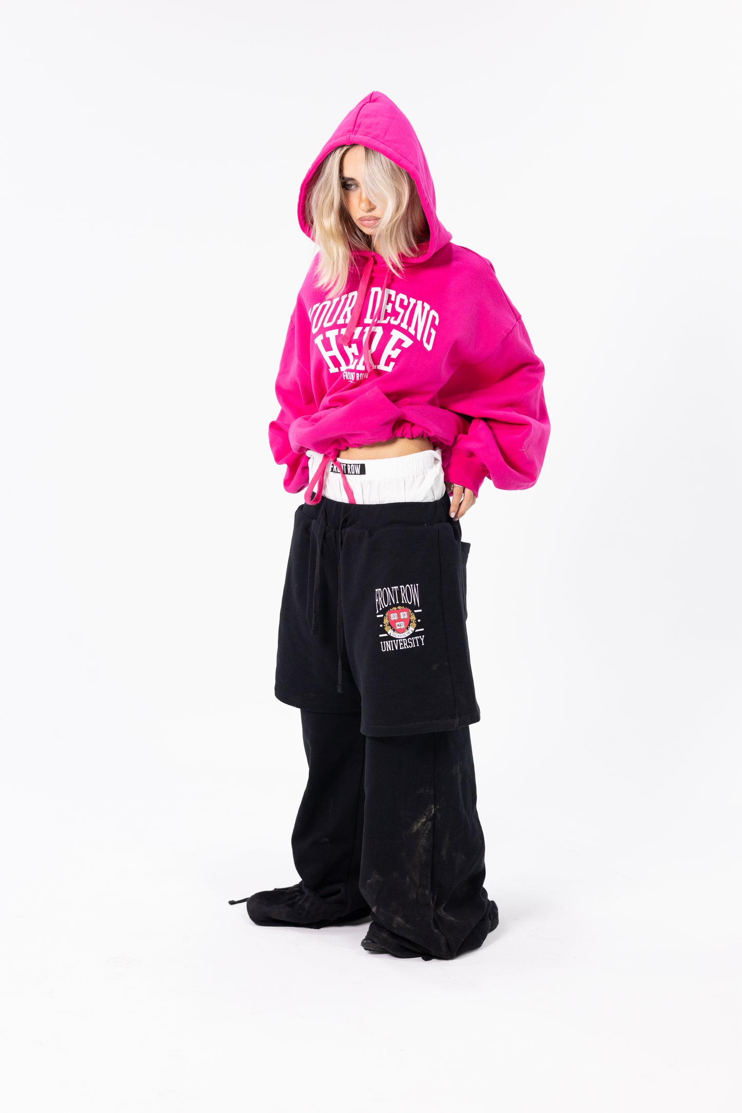 DOUBLE PANT COLLEGE BLACK SWEATPANT