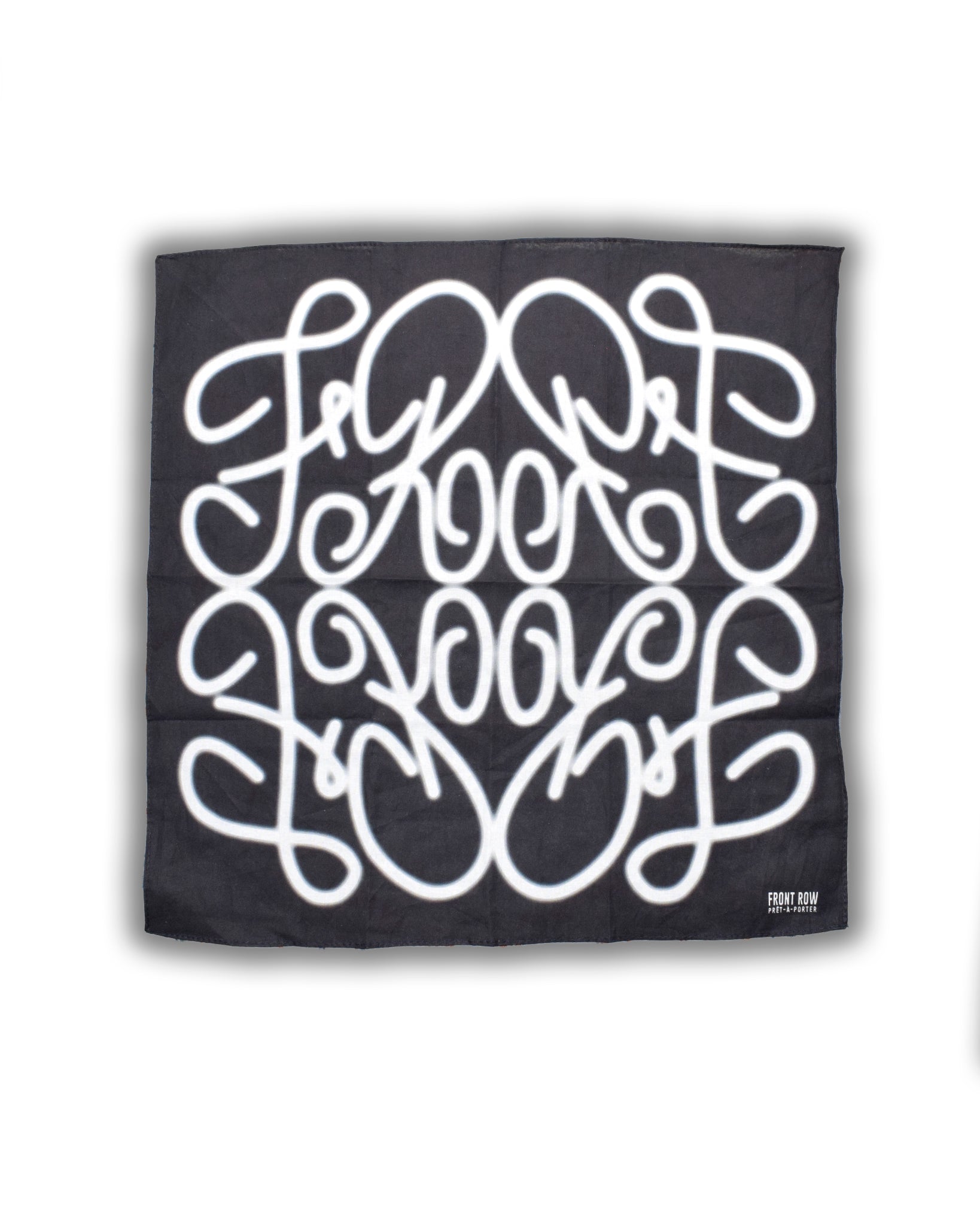BANDANA GRAFICO LOGO FRONT ROW STREEWEAR EUROPA ESPAÑA negra