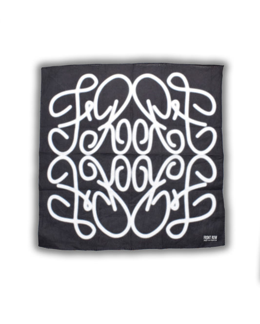 BANDANA GRAFICO LOGO FRONT ROW STREEWEAR EUROPA ESPAÑA negra