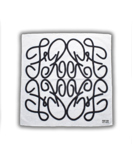 BANDANA GRAFICO LOGO FRONT ROW STREEWEAR EUROPA ESPAÑA BLANCA