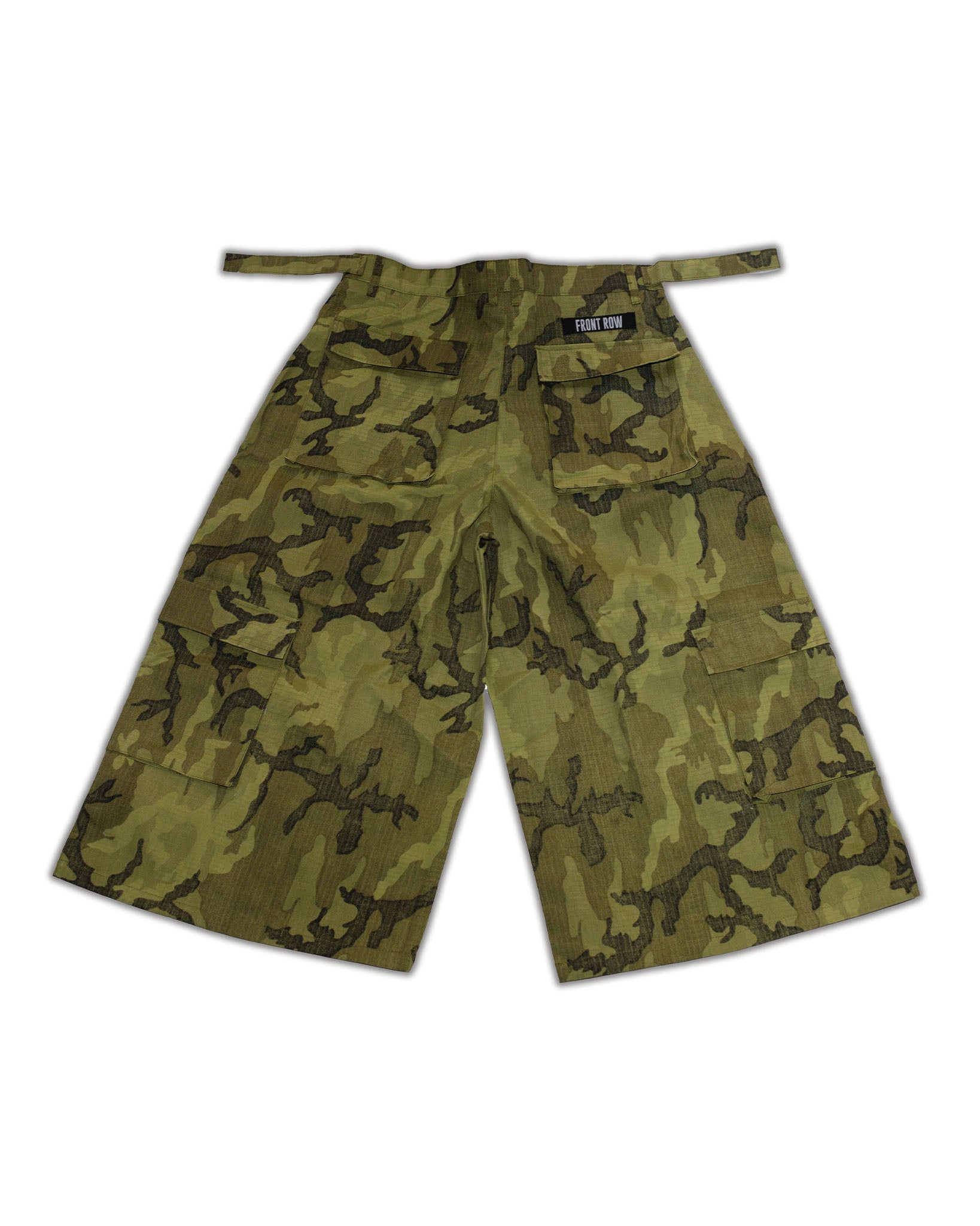 GREEN CAMO CARGO PANTS OVERSIZE OVERLENGHT FRONT ROW STREETWEAR PANTS