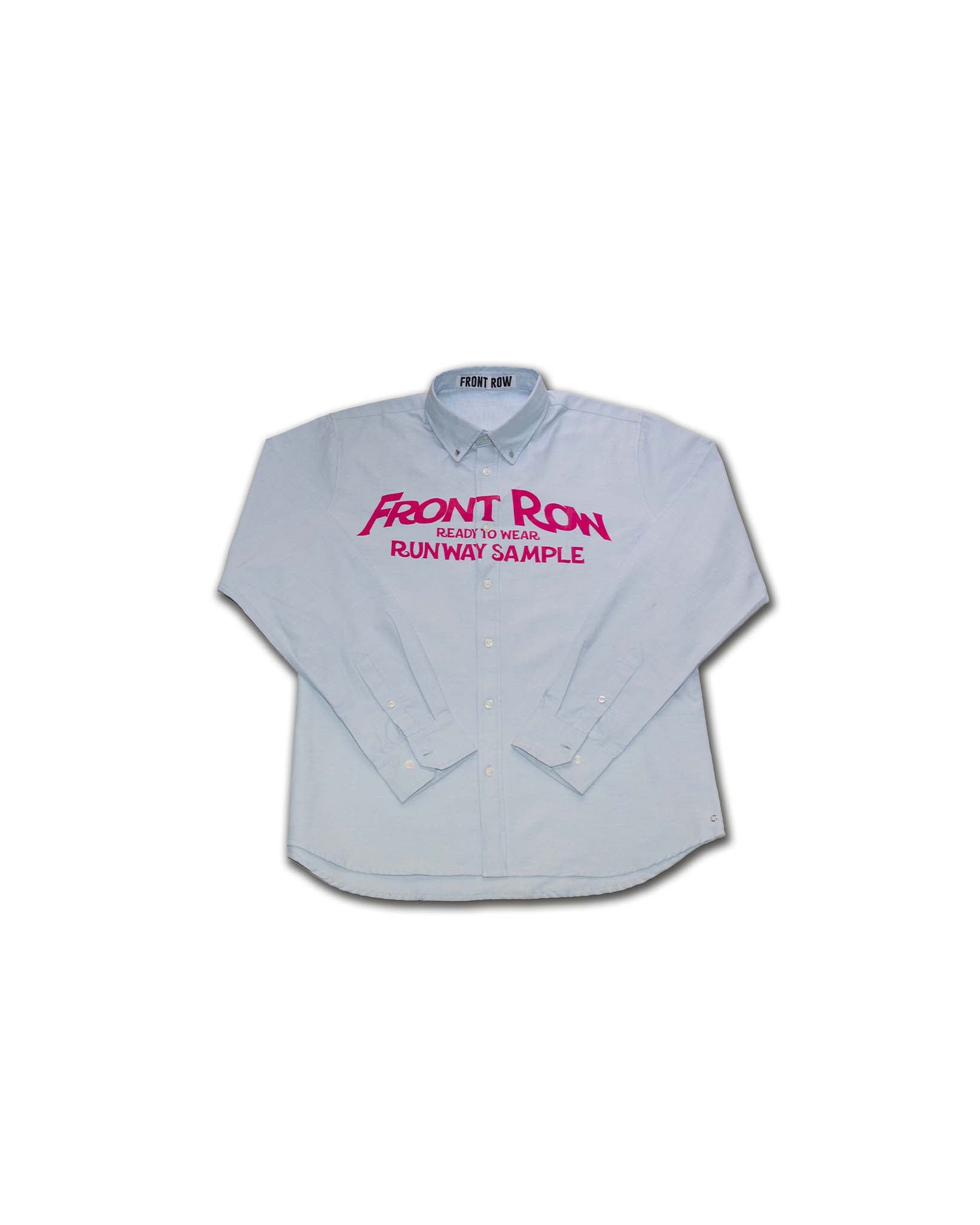 RUNWAY SAMPLE PRINTED OXFORD SHIRT BLUE | FrontRowEU