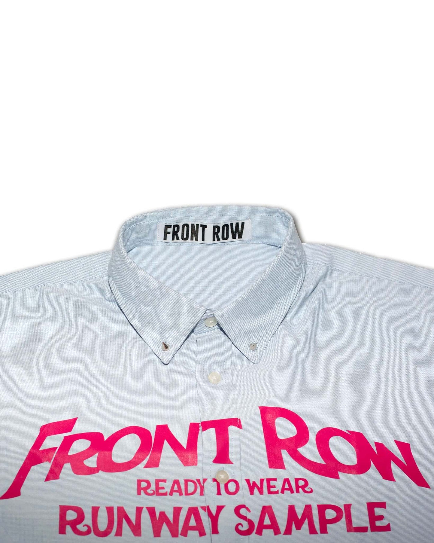 RUNWAY SAMPLE PRINTED OXFORD SHIRT BLUE | FrontRowEU