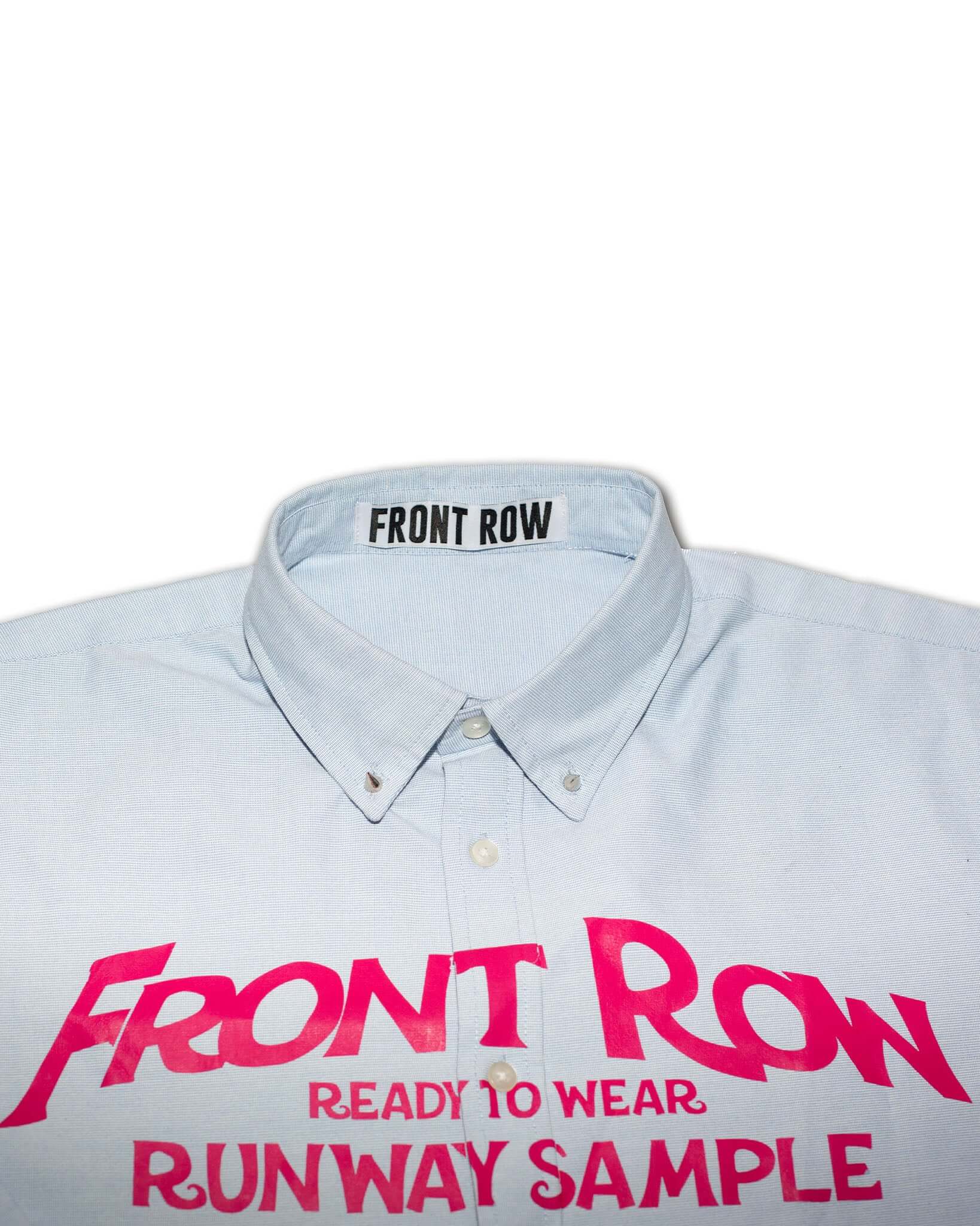 RUNWAY SAMPLE PRINTED OXFORD SHIRT BLUE | FrontRowEU