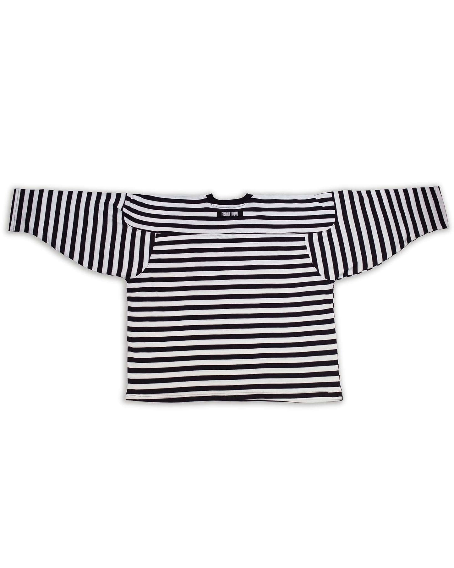 TILTED STRIPES HOCKEY LOGO TEE WHITE/BLACK | FrontRowEU